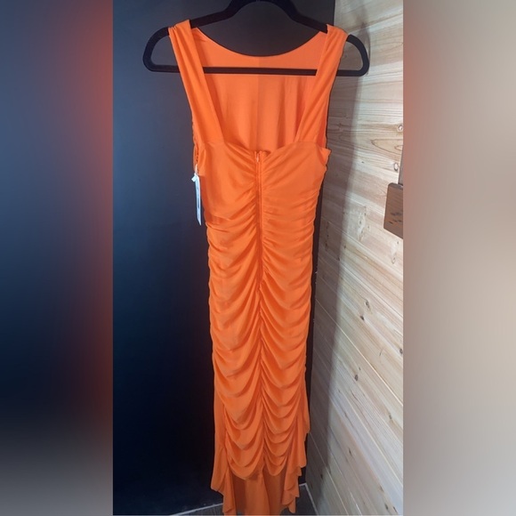 ZESICA Size M Ruched Bodycon Sleeveless Backless Dress Ruffle Mermaid Cocktail - Picture 9 of 11